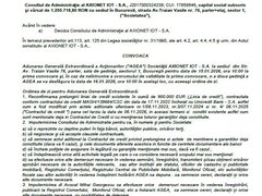 Convocator pentru AGEA Axionet Iot SA